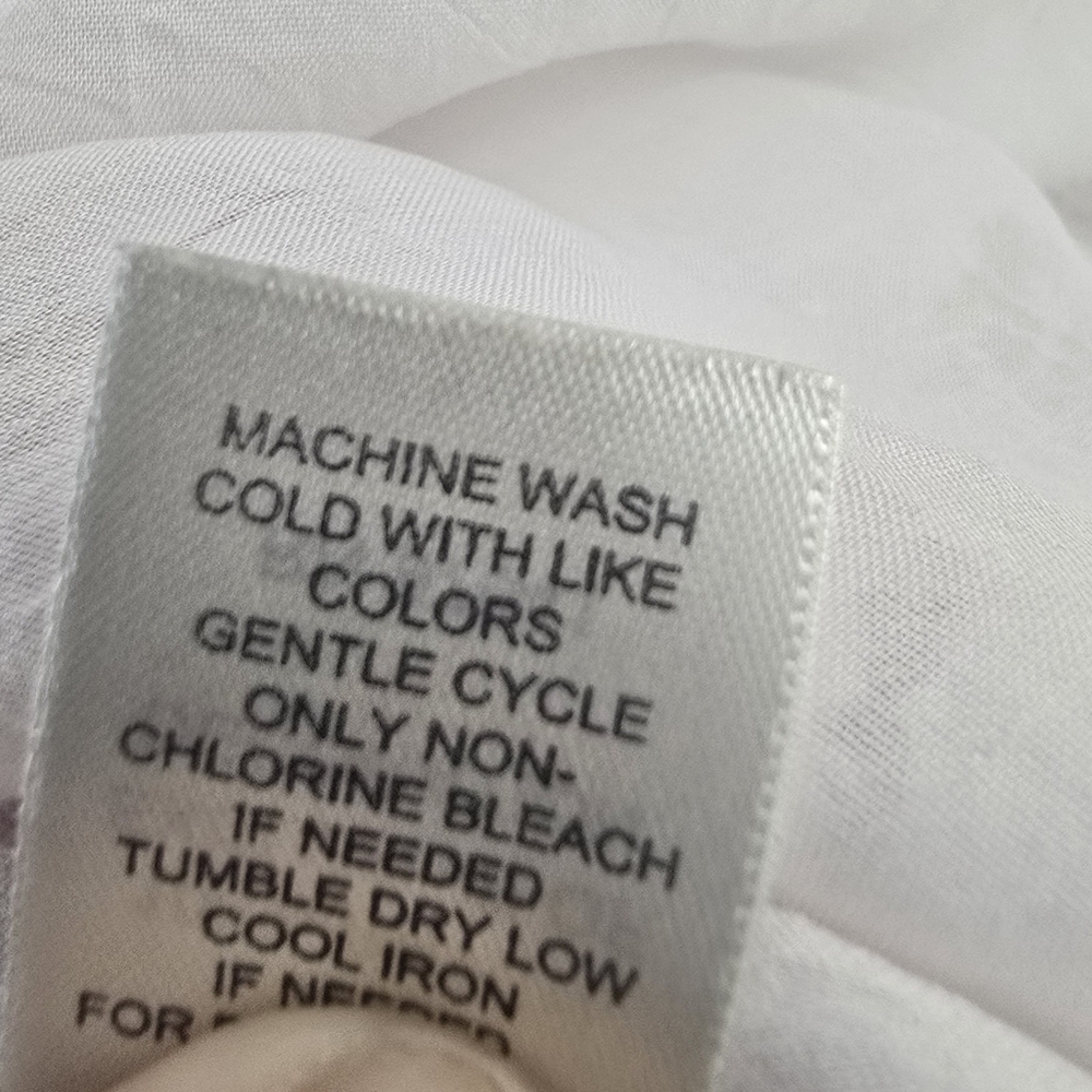 J. Jill Floral Embroidered Cottagecore Semi Sheer Blouse In Light Lilac Like New - Picture 10 of 10